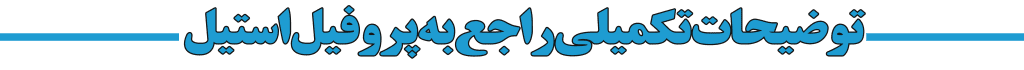 توضیحات تکمیلی راجع به پروفیل استیل